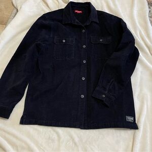 Men's dark blue Corduroy shirt Jacket